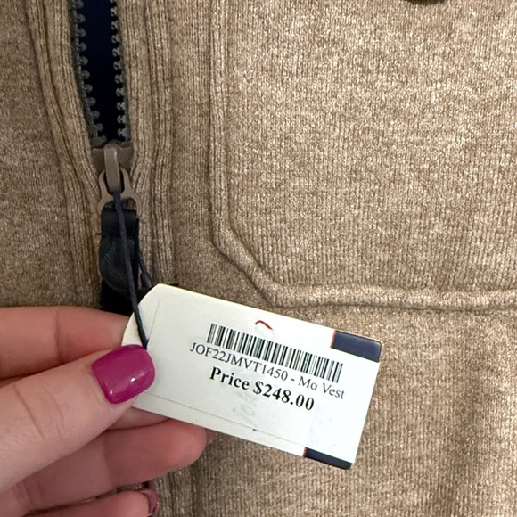 Johnnie-o Mo Vest Camel medium new - Picture 5 of 7